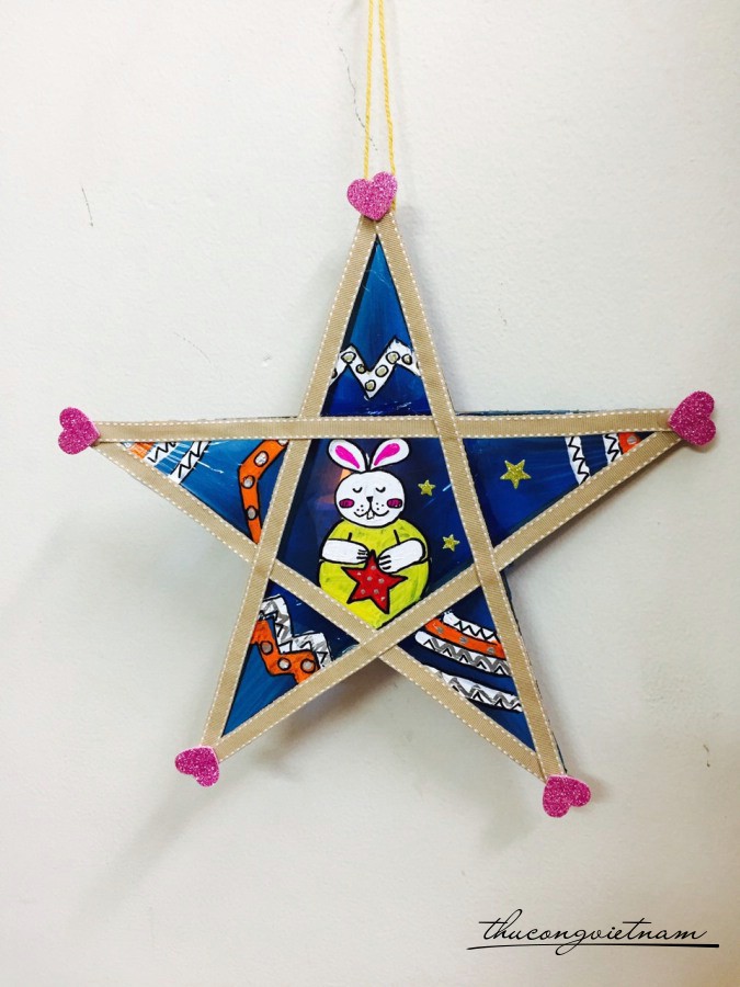 Lồng đèn sao 30cm - Thỏ ôm sao